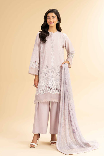 Nishat Linen 3 Piece - Embroidered Suit - 42501411 Online Shopping